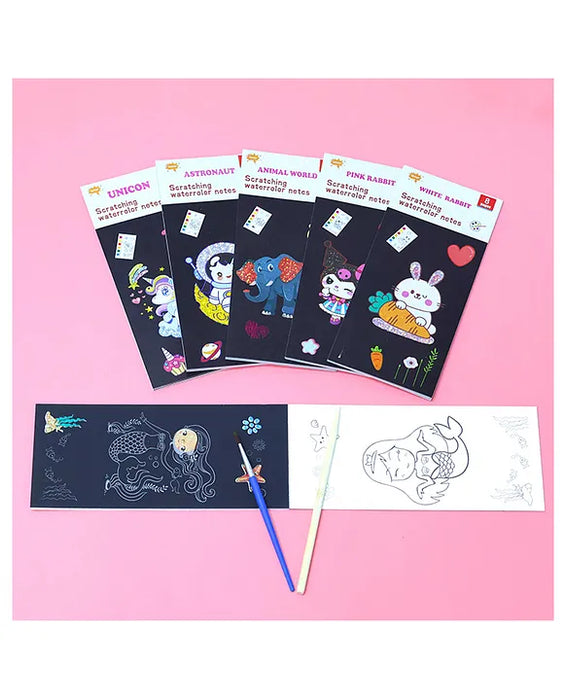 2-in-1 Water COLOUR & Scratch Book