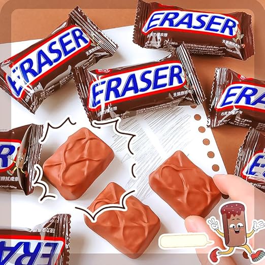 3D Chocolate Shape Erasers 🍫✨