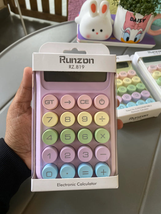 Pastel Mechanical Calculator | Aesthetic Candy Colors | Pack of 1 🍬✨