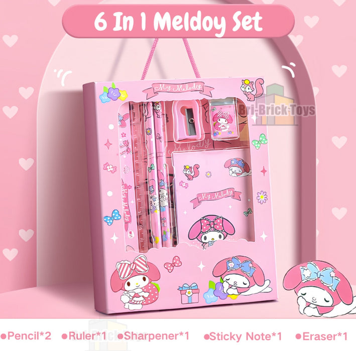 π 6-in-1 Stationery Set β Melody, Spider, Car π
