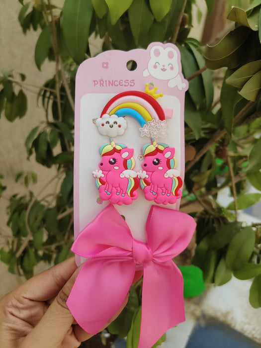 🦄Unicorn Bow Charms 🎀 Hair Pins 🌈