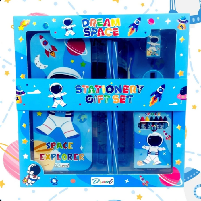 🚀 Astronaut Stationery Kit Set for Kids | 7-In-1 Cartoon School Items 🚀