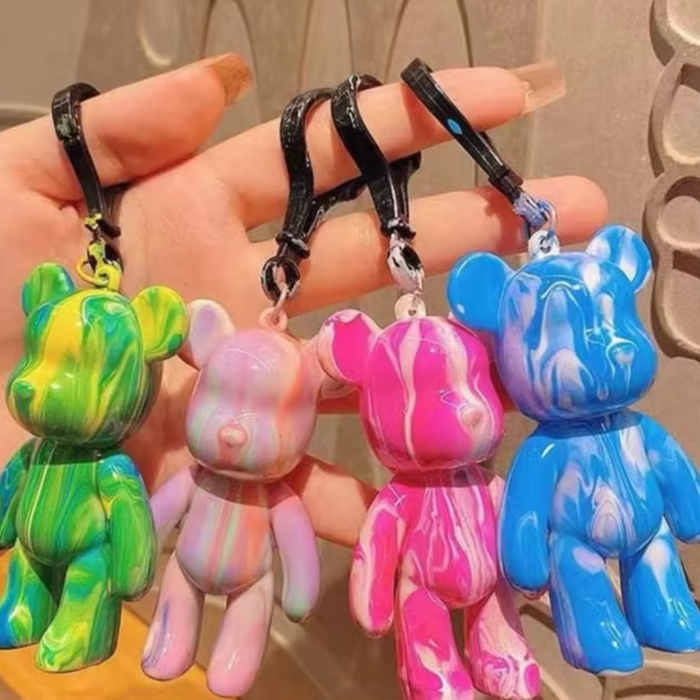 DIY Painting Fluid Bear Keychain