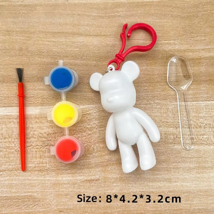 DIY Painting Fluid Bear Keychain