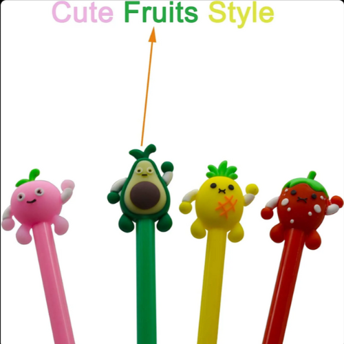 Fruit Cartoon Character Gel Pen for Kids – 0.38mm - pack of 2