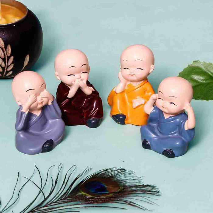 Budhdha Monk Statue (set of 4)