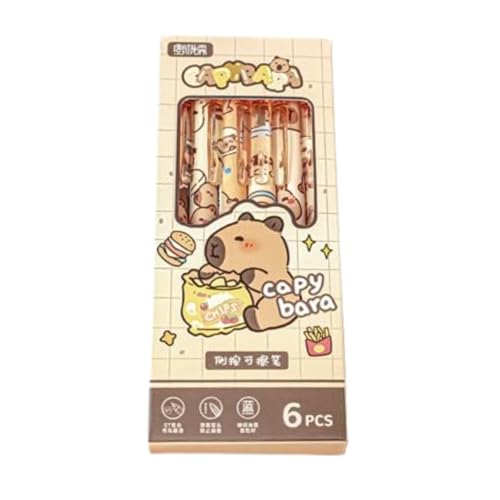 Capybara Erasable Gel Pens Set 6 pcs front