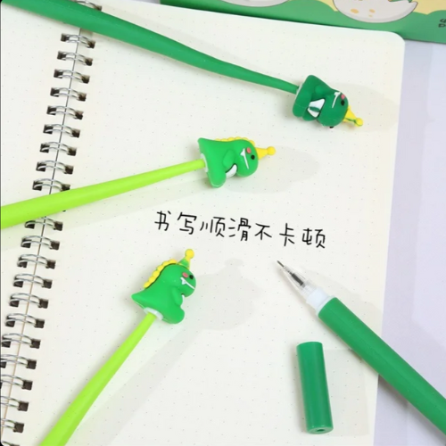 Dino Silicone Signature Pen – 0.5mm Shake Gel Pen - Pack of 2 ✨