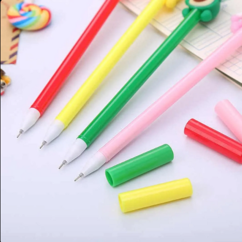 Fruit Cartoon Character Gel Pen for Kids – 0.38mm - pack of 2