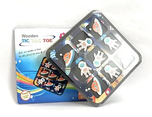 Galactic Wooden  Tic Tac Toe Game