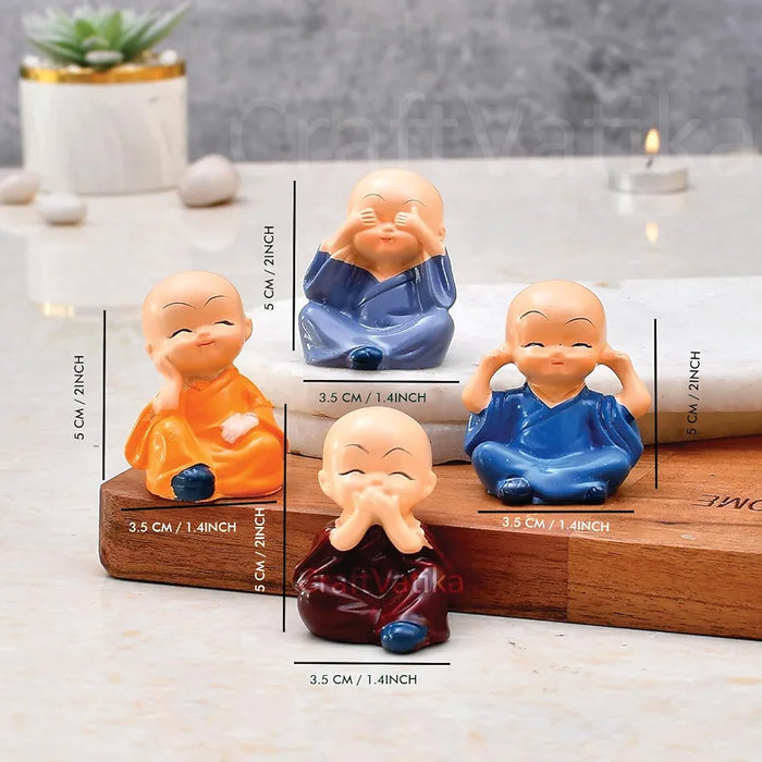 Budhdha Monk Statue (set of 4)