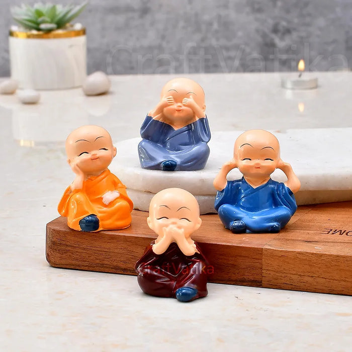 Budhdha Monk Statue (set of 4)