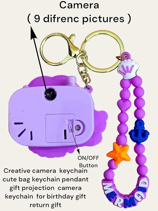 Camera Shape Projective Keychain – 1 PC 📸✨