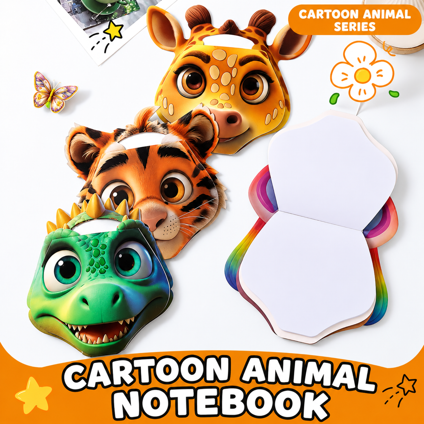 3D Cartoon Animal Face Drawing Book front