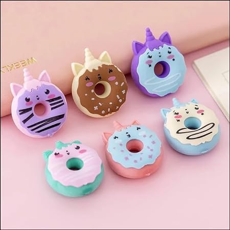 Donut Unicorn Eraser Set – Pack of 2 🦄🍩