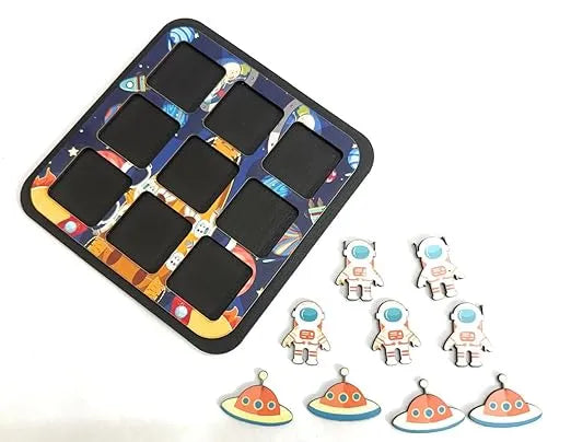 Galactic Wooden  Tic Tac Toe Game