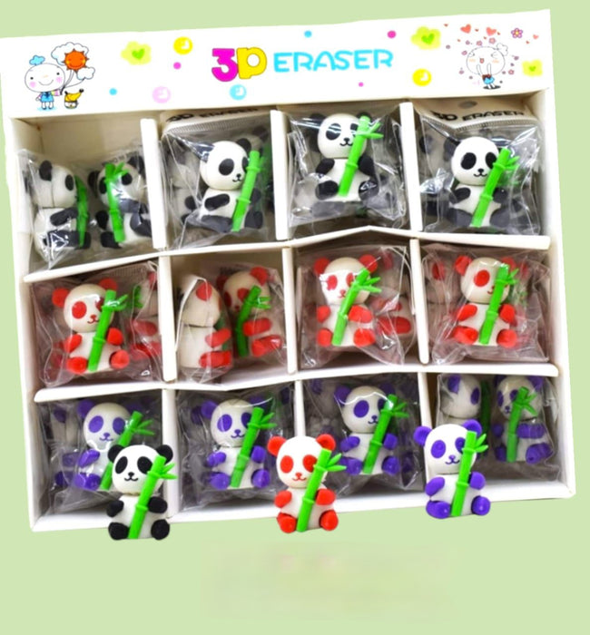 Panda Eraser Pencil Topper - Pack of 4 🐼