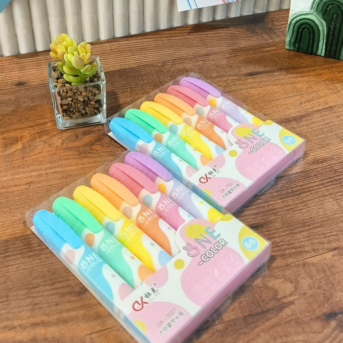 6-Piece Pastel Color Highlighter Set