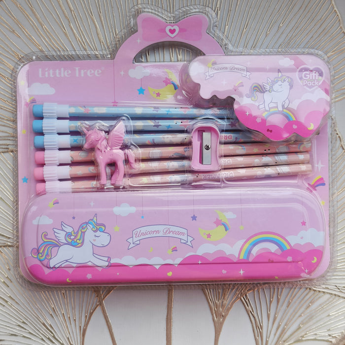 Unicorn Love Metal Pencil Box Set 🦄 ✨