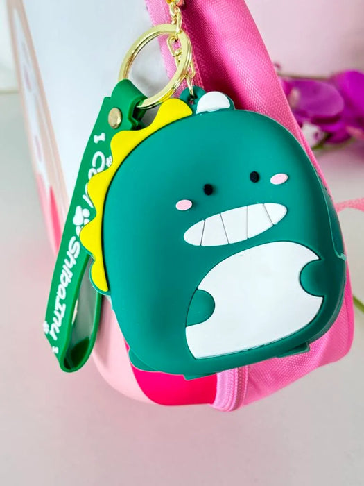 Cartoon Silicone Coin Pouch – Cute Keychain Bag for Daily Use ✨💖