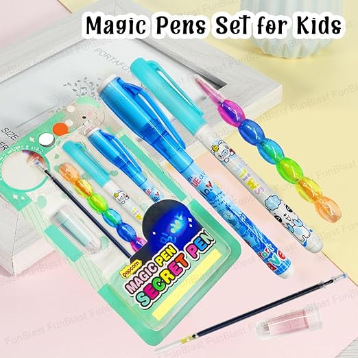 Invisible Ink Magic Pen Set for Kids | UV Light Spy Pens