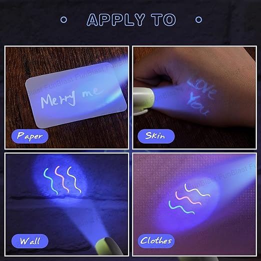 Invisible Ink Magic Pen Set for Kids | UV Light Spy Pens