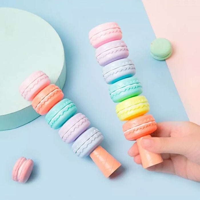 Macaron Highlighter Set – 6 Detachable &amp; Combinable Colors 🌈✨