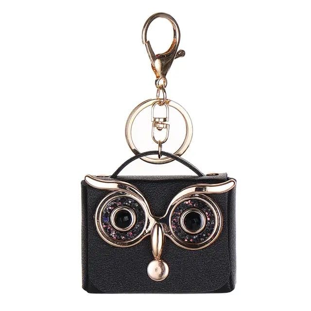 Owl Eye Handbag Keychain - Cute Coin Purse & Earphone Holder 🦉💕