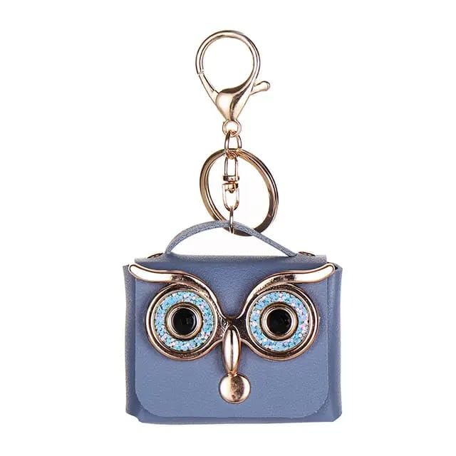 Owl Eye Handbag Keychain - Cute Coin Purse & Earphone Holder 🦉💕