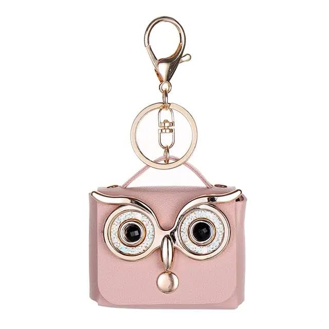 Owl Eye Handbag Keychain - Cute Coin Purse & Earphone Holder 🦉💕