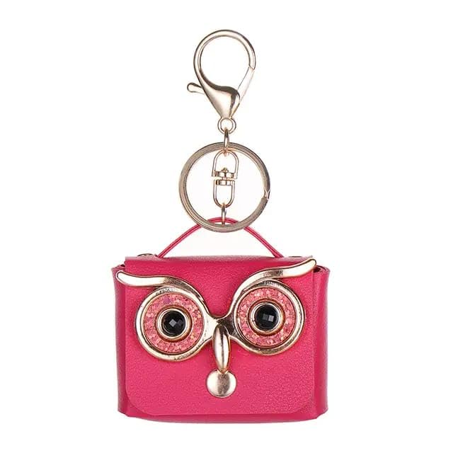 Owl Eye Handbag Keychain - Cute Coin Purse & Earphone Holder 🦉💕