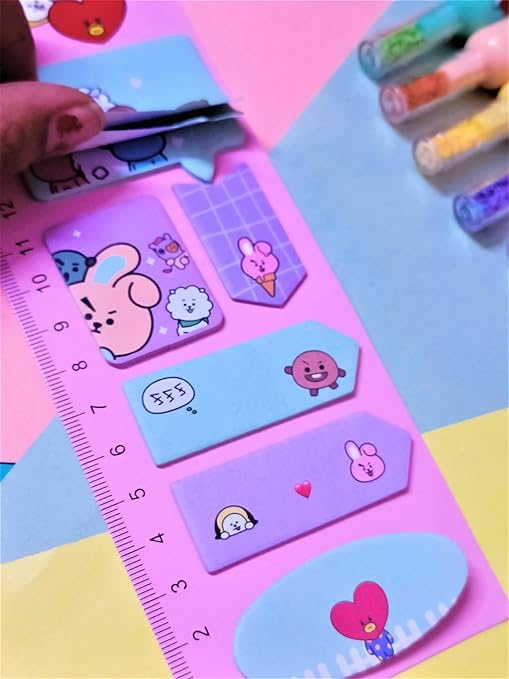 BTS Colored Block Sticky Note Pad 📒✨