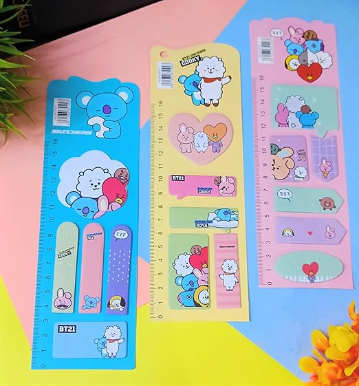 BTS Colored Block Sticky Note Pad 📒✨