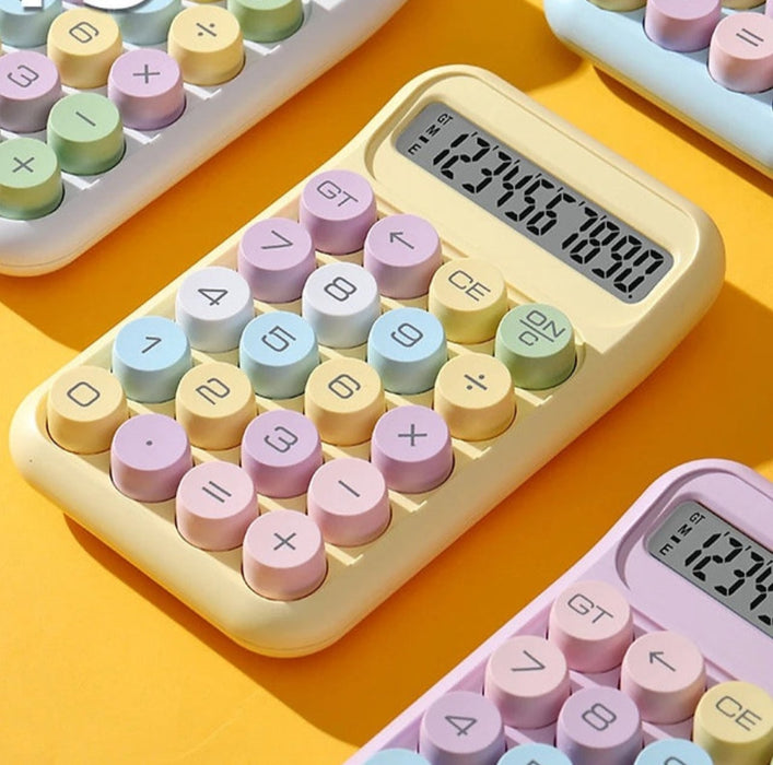 Pastel Mechanical Calculator | Aesthetic Candy Colors | Pack of 1 🍬✨