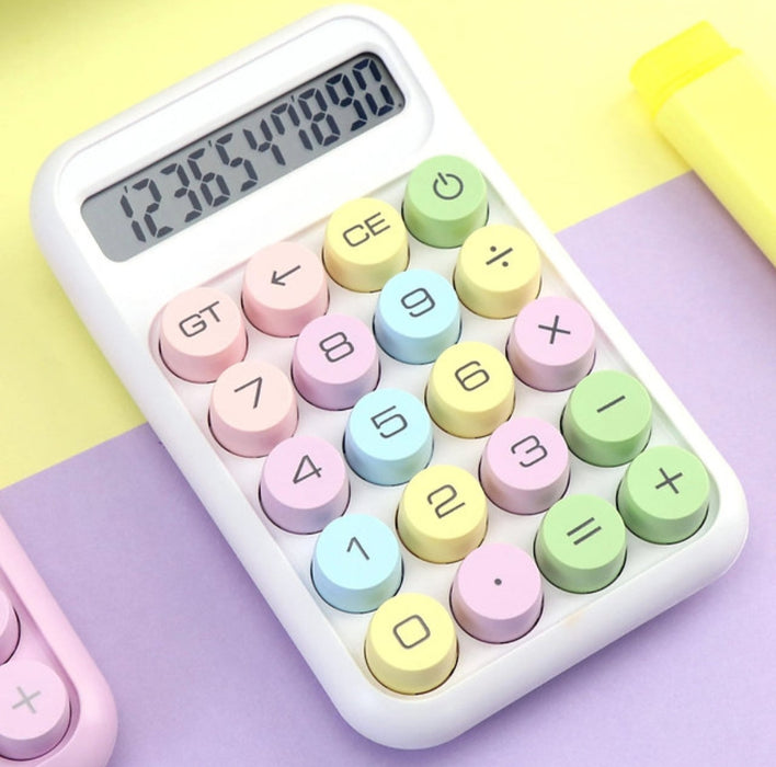 Pastel Mechanical Calculator | Aesthetic Candy Colors | Pack of 1 🍬✨