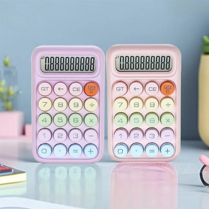 Pastel Mechanical Calculator | Aesthetic Candy Colors | Pack of 1 🍬✨