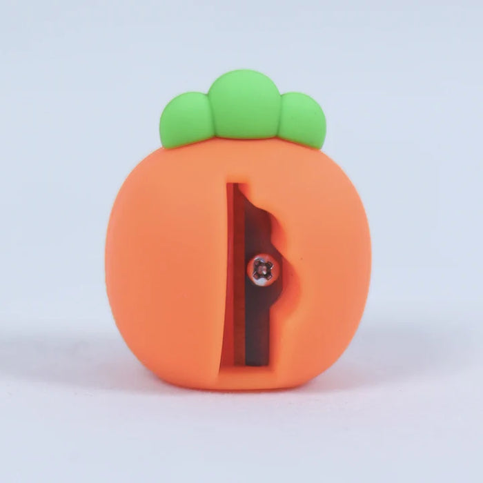 Carrot Shape Silicone Pencil Sharpener for Kids ✏️🥕