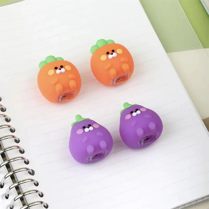 Carrot Shape Silicone Pencil Sharpener for Kids ✏️🥕