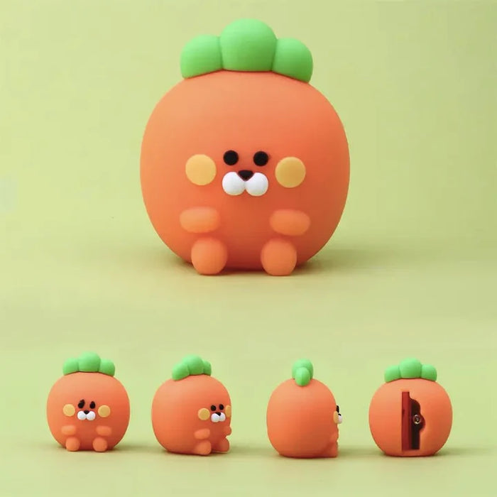 Carrot Shape Silicone Pencil Sharpener for Kids ✏️🥕