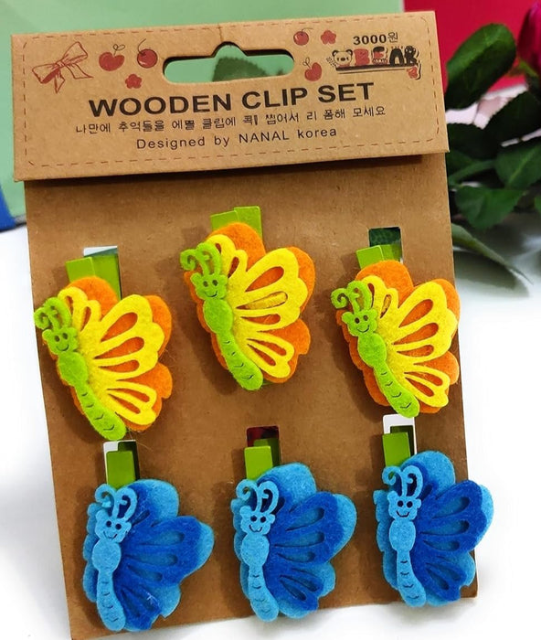 Wooden Clips Set