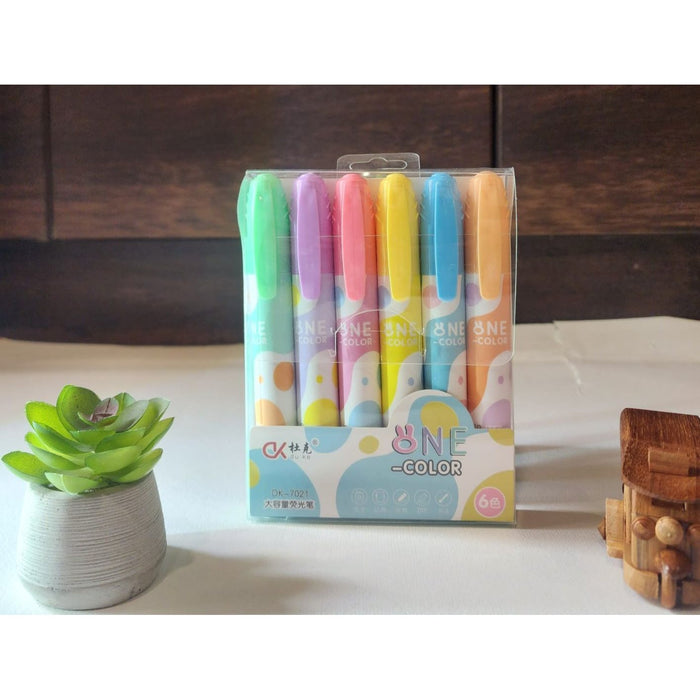 6-Piece Pastel Color Highlighter Set