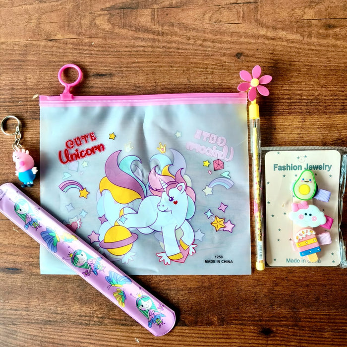 Unicorn Pouch Gift Hamper for Girls – Navratri & Kanjak Return Gift