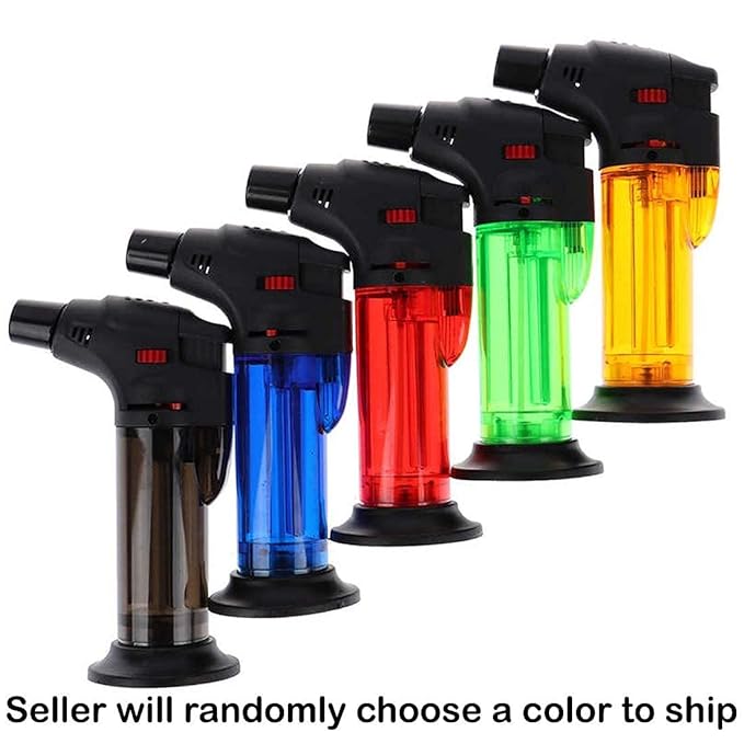 Windproof Jet Flame Torch Lighter (Refillable, Multicolor)