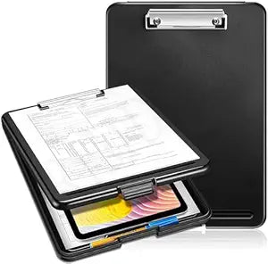 A4 Clipboard with Storage | Lightweight Plastic Paper Holder