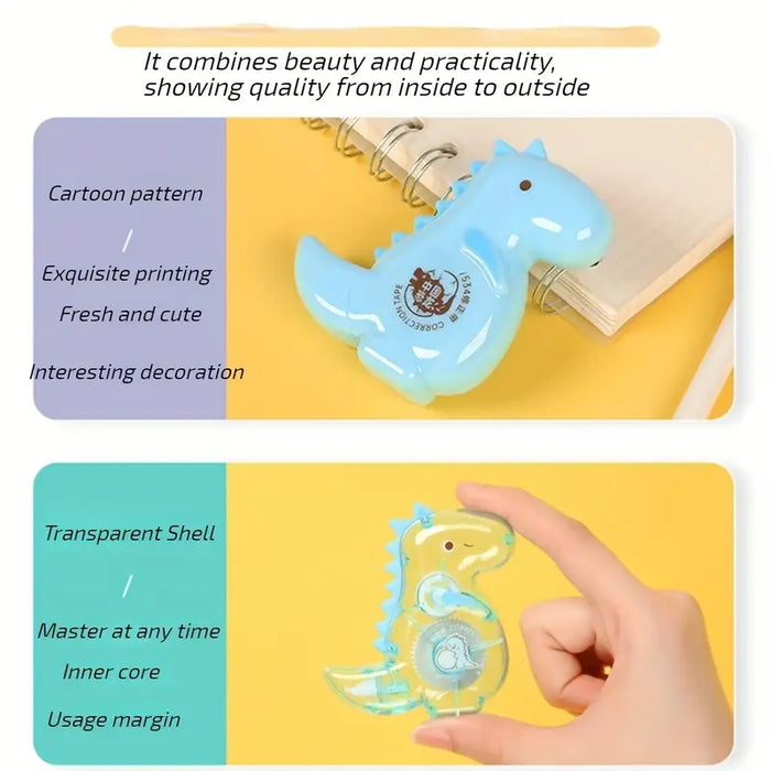 Cute Cartoon Dinosaur Shape PET Correction Tape 🦖