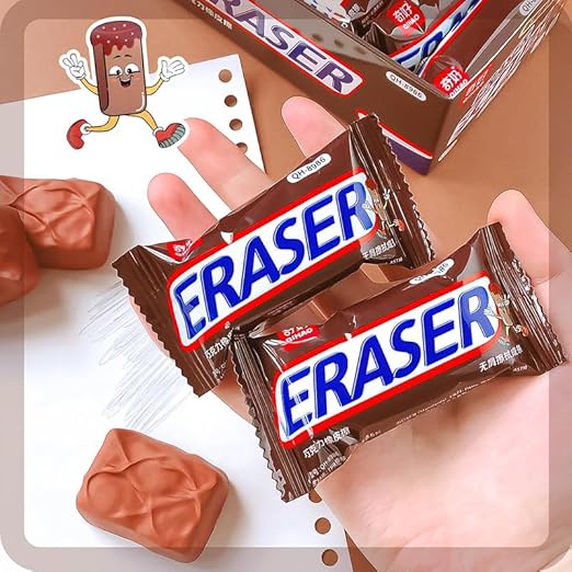 3D Chocolate Shape Erasers  🍫✨