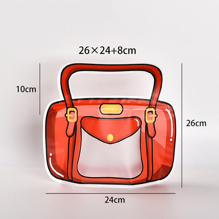 🧡 Orange Suitcase Zip Pouch – Set of 4 ✨
