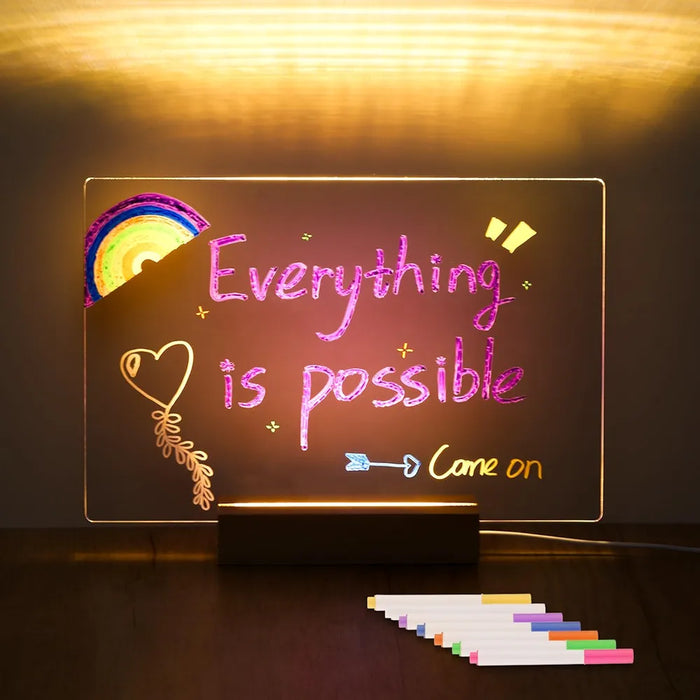 Acrylic Erase Board with LED Lights🌈🖍️