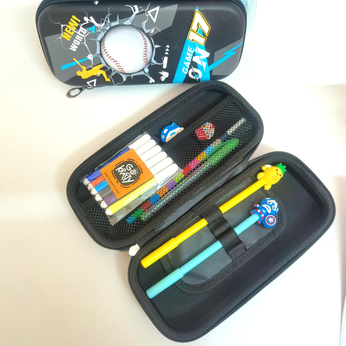 3D Pencil Box ⚽⚾🏀