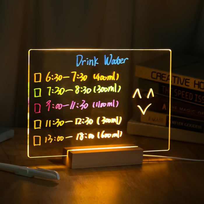 Acrylic Erase Board with LED Lights🌈🖍️